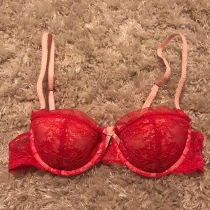 Lacey Pink Adore Me lightly lined bra size 34B.